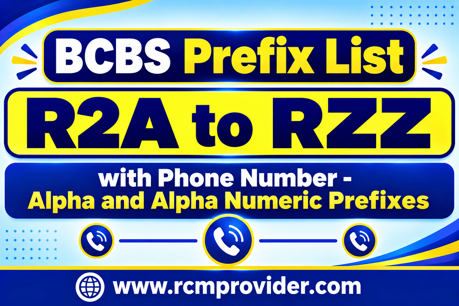 BCBS prefix r2a to rzz