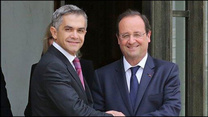 Mancera...intercambió puntos de vista con Hollande