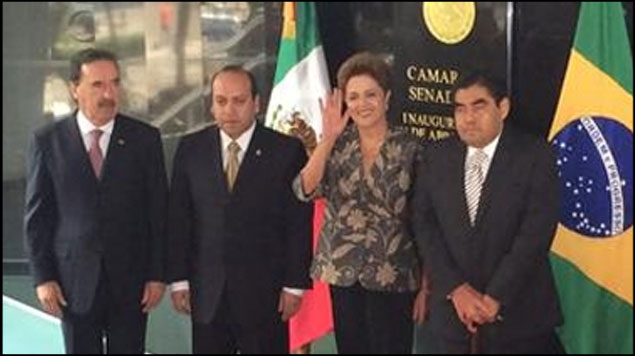 Dilma Rouseff…acudió a sesión solemne en el Senado