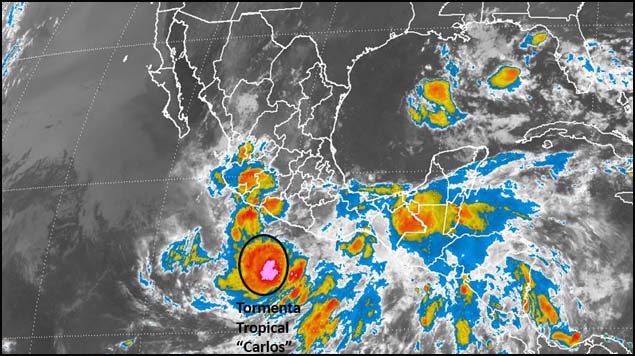 Carlos…provocará lluvias intensas en Colima y Jalisco