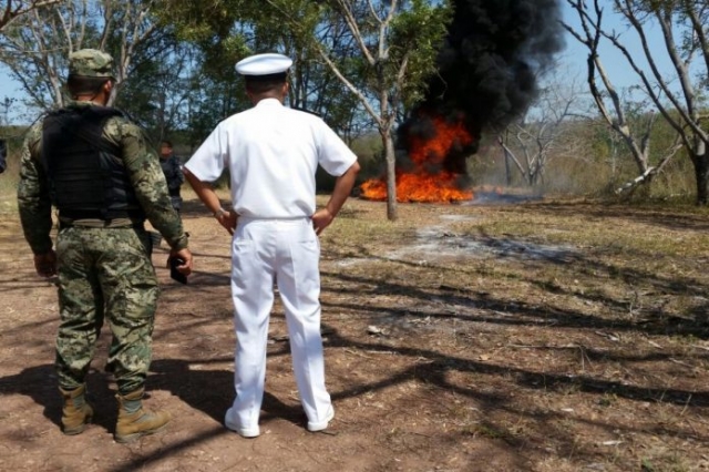 Colima…queman cocaína, marihuana y pastillas psicotrópicas