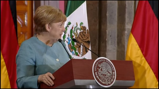 Merkel…empresarios de su país en México se sienten como en casa