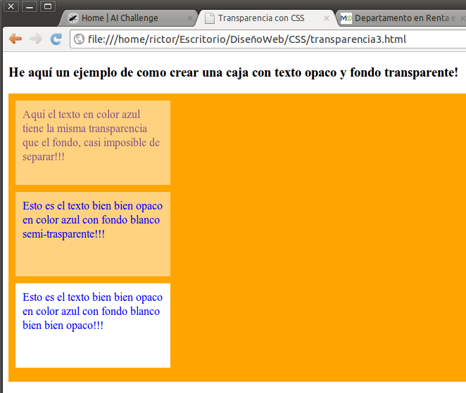 Texto Opaco Sobre Fondo Semi Transparente Con Css Rctorr S Blog