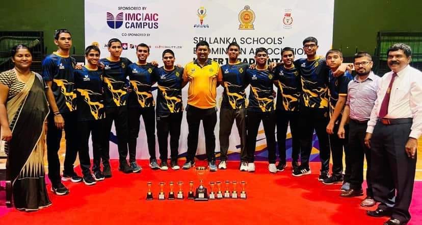Royal College Under 19 Badminton Team emerged as "A" Division Champions
