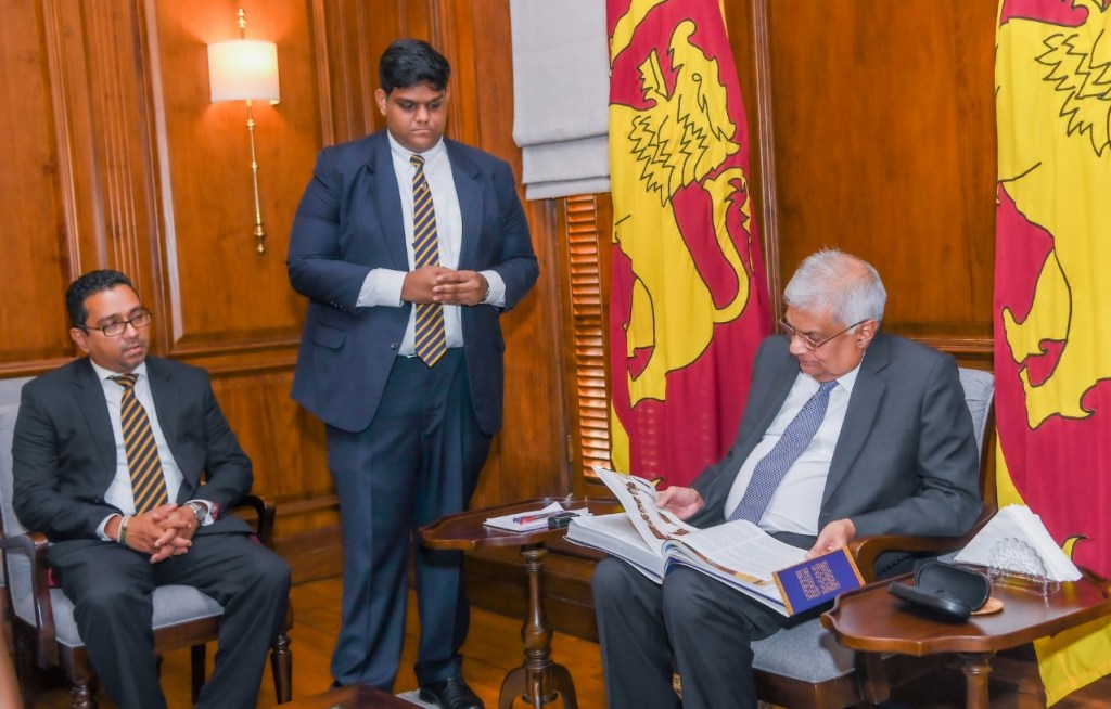 Celebrating 100 Years at Reid Avenue": A Century of Excellence and Tradition at The Royal College Colombo. A copy of The Royal College Magazine “Celebrating 100 Years at Reid Avenue” coffee table book was presented to President Ranil Wickremesinghe yesterday (02) at the Presidential Secretariat. The coffee table book was presented to the President by the Editor of the Magazine Chathil S. Dharmawardena and the Royal College team was accompanied by the Principal Mr. Thilak Waththuhewa, Senior Deputy Principal Mr. L.W.K. Silva, Assistant Principal Mr. M.A.M. Riyaz, Secretary of the Royal College Union Mr. Aruna Samarajewa, Secretary of the School Development Society Mr. W.V.N.B.Weragoda, Head Prefect of the Royal College W.A.S.S. Wanasinghe and the Prefects’s Council of year 2023. "A Century at Reid Avenue" is more than just a book; it's a time capsule of 100 years of history, art, culture, and excellence at The Royal College Colombo. This coffee table book celebrates the institution's evolution from humble beginnings to a beacon of knowledge, character, and tradition, highlighting the achievements of generations of scholars, leaders, and visionaries. It is a tribute to the dedication of teachers, the aspirations of students, and the accomplishments of alumni, honouring the unwavering loyalty to their Alma Mater.