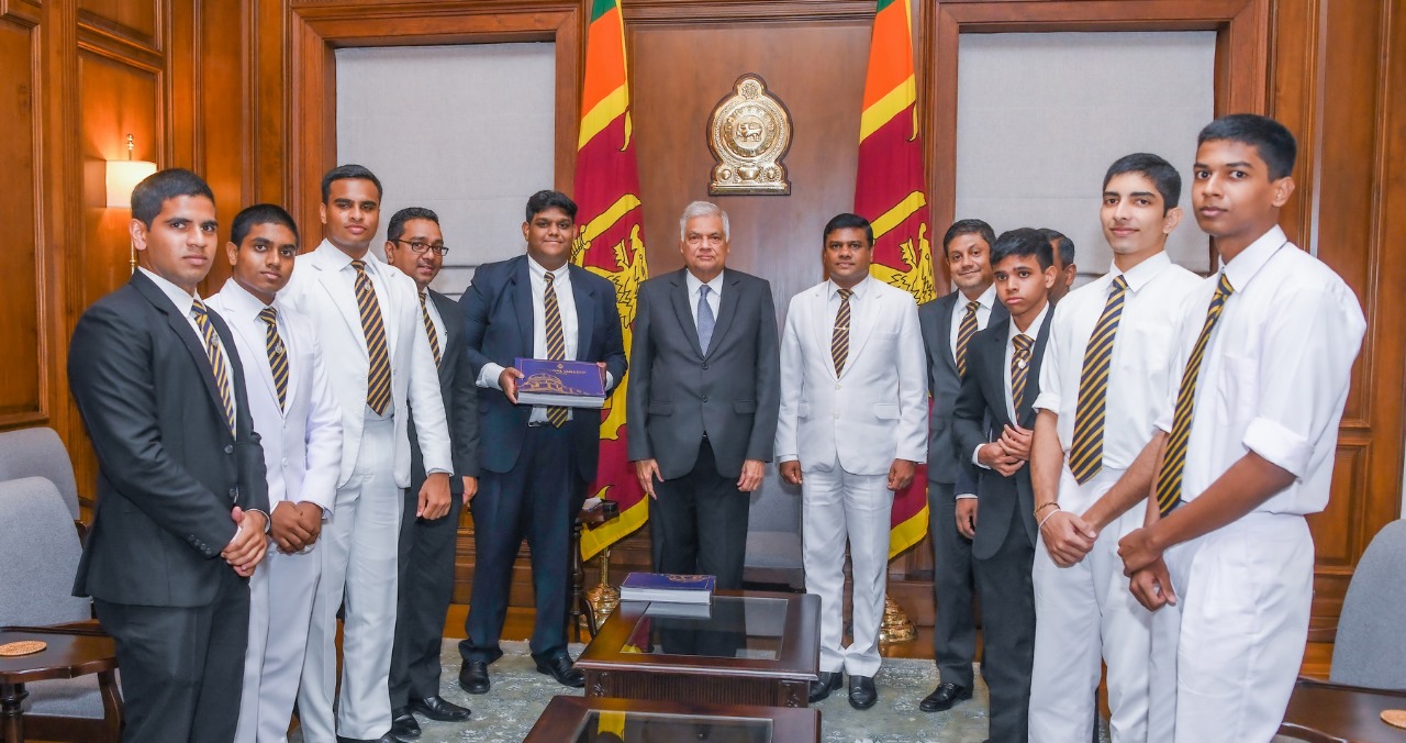 Celebrating 100 Years at Reid Avenue": A Century of Excellence and Tradition at The Royal College Colombo. A copy of The Royal College Magazine “Celebrating 100 Years at Reid Avenue” coffee table book was presented to President Ranil Wickremesinghe yesterday (02) at the Presidential Secretariat. The coffee table book was presented to the President by the Editor of the Magazine Chathil S. Dharmawardena and the Royal College team was accompanied by the Principal Mr. Thilak Waththuhewa, Senior Deputy Principal Mr. L.W.K. Silva, Assistant Principal Mr. M.A.M. Riyaz, Secretary of the Royal College Union Mr. Aruna Samarajewa, Secretary of the School Development Society Mr. W.V.N.B.Weragoda, Head Prefect of the Royal College W.A.S.S. Wanasinghe and the Prefects’s Council of year 2023. "A Century at Reid Avenue" is more than just a book; it's a time capsule of 100 years of history, art, culture, and excellence at The Royal College Colombo. This coffee table book celebrates the institution's evolution from humble beginnings to a beacon of knowledge, character, and tradition, highlighting the achievements of generations of scholars, leaders, and visionaries. It is a tribute to the dedication of teachers, the aspirations of students, and the accomplishments of alumni, honouring the unwavering loyalty to their Alma Mater.