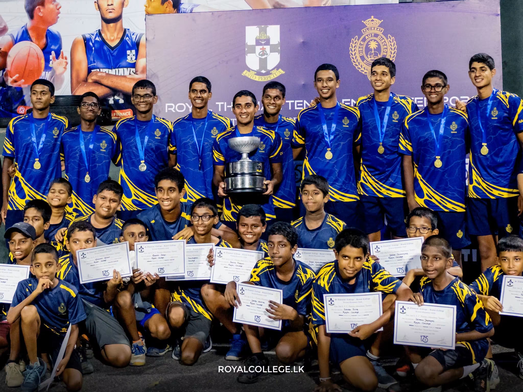 Royal clinches victory at the 20th Roy-Tho Tennis Encounter, retaining the E. F. C. Pereira Memorial Trophy.
