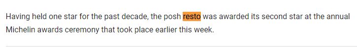 Time Out again telling you that restaurants are now spelt restos