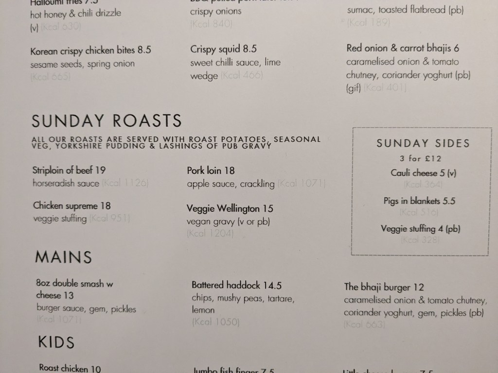 Roast Dinner menu at Shinner And Sudtone, Sutton