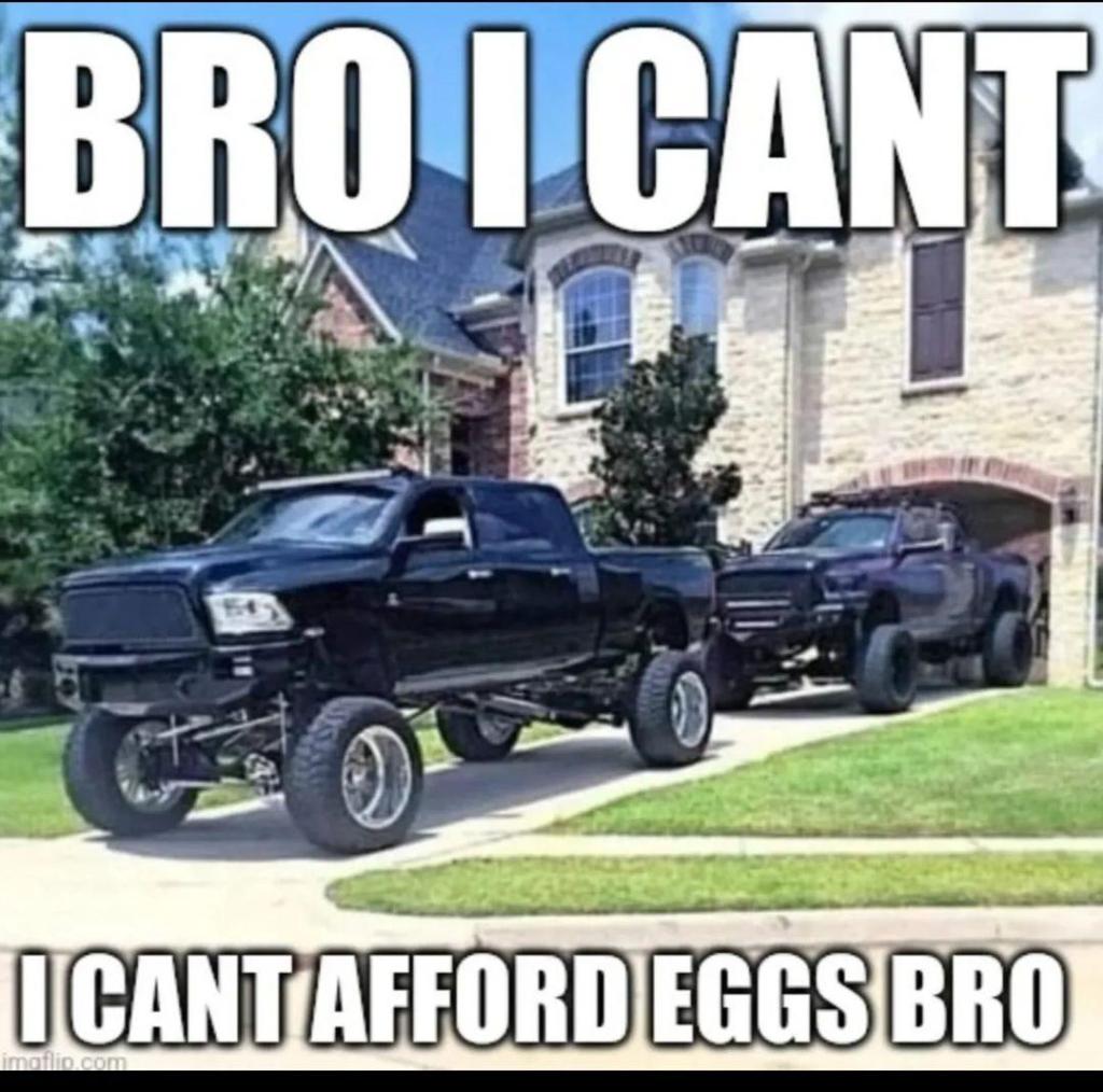 "Bro I can't afford eggs bro" meme of rich people