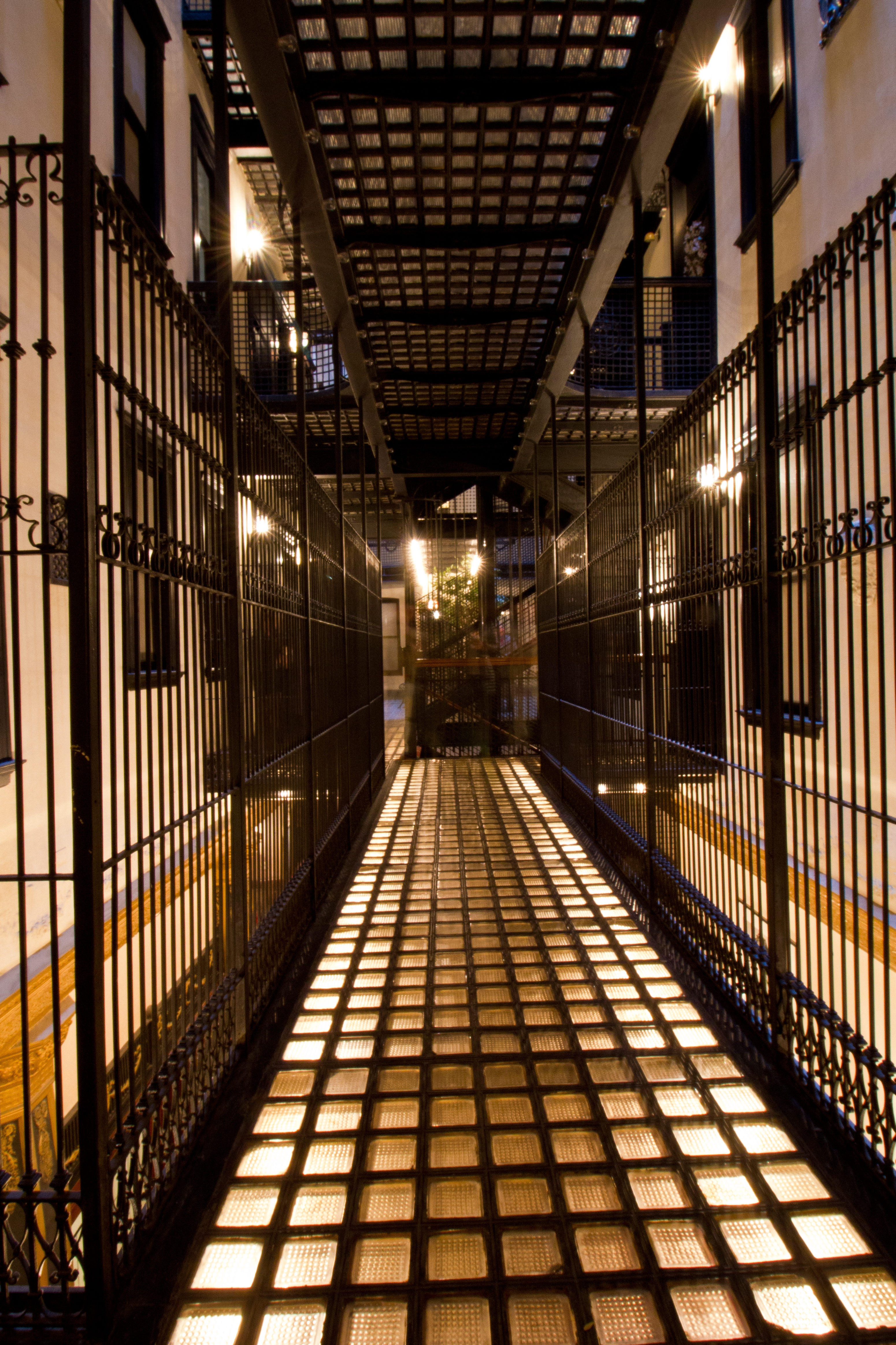 Glass block walkway