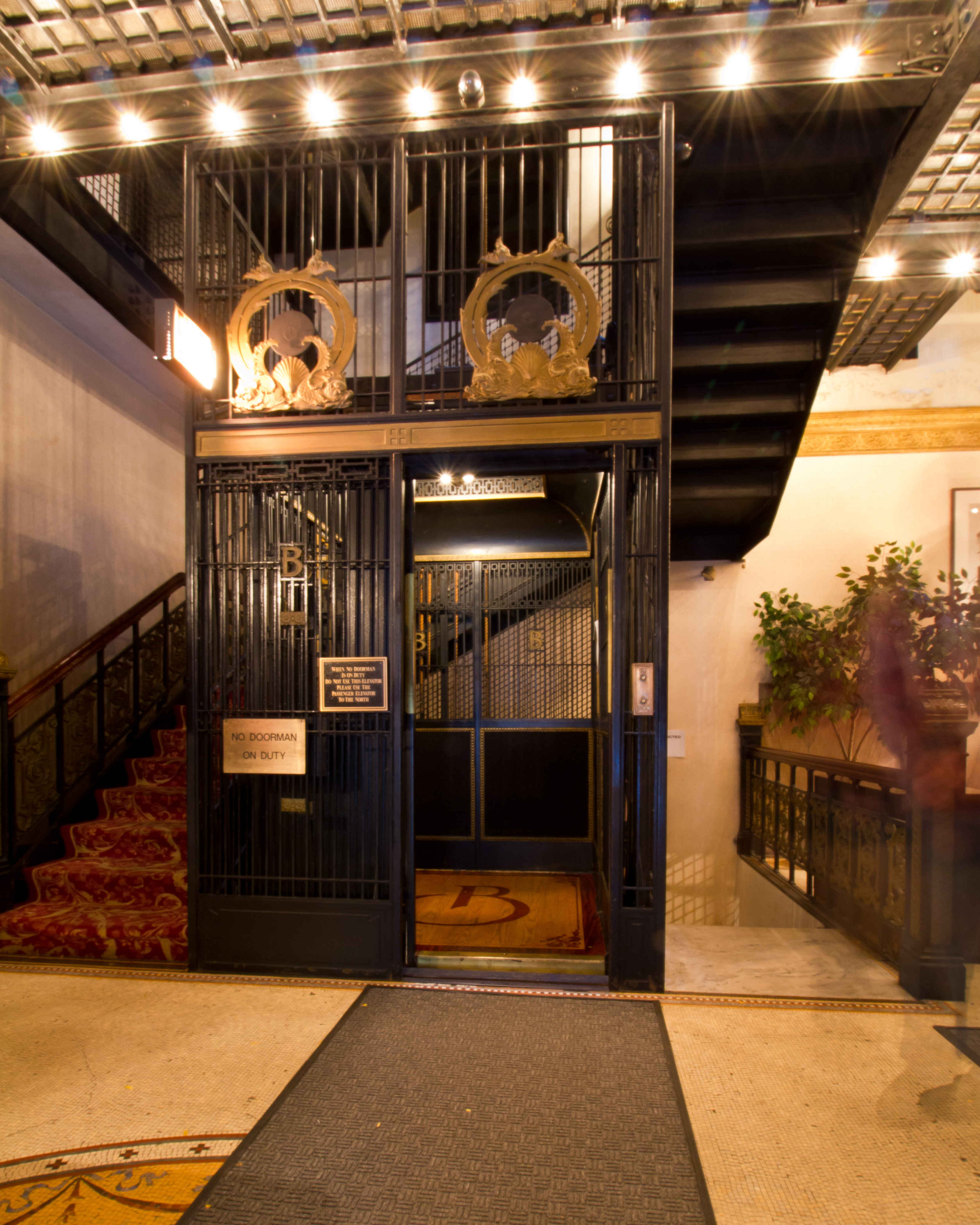 Manual Elevator at the Brewster Apartments