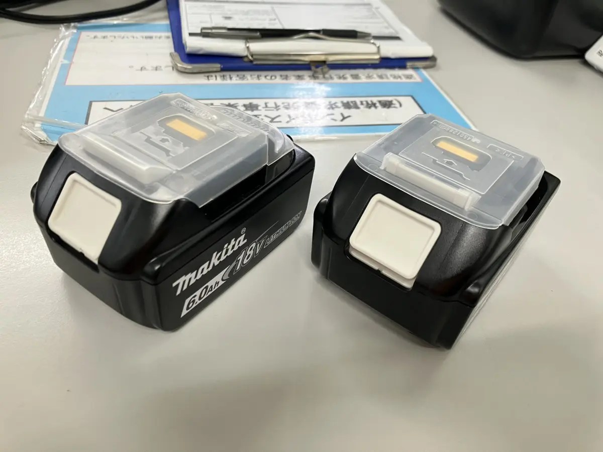 マキタの箱なし 純正バッテリ BL1860Bをお持ち込みいただきました マキタの箱なし 純正バッテリ BL1860Bをお持ち込みいただきました