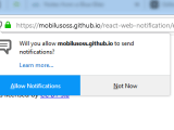React Component With Html5 Web Notification Api