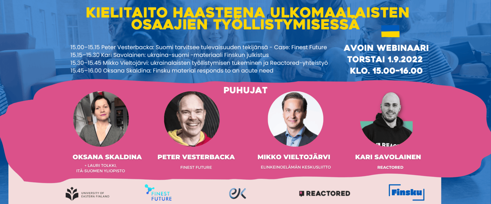 Read more about the article Webinaari: Kielitaito haasteena ulkomaalaisten osaajien työllistymisessä