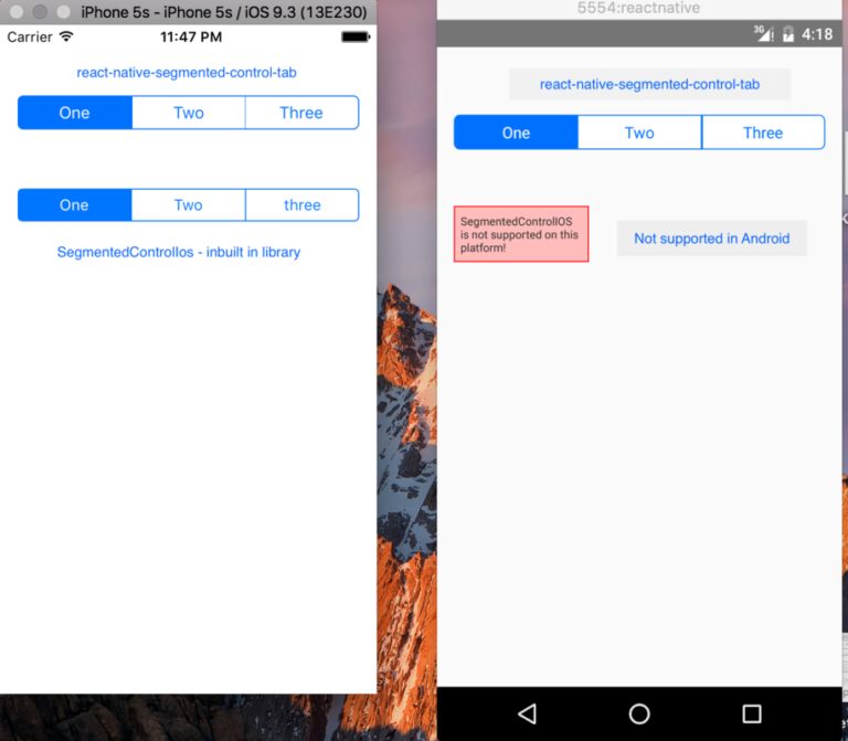 Segmented Control For React Native Reactscript - Landscape Design Collection - Retina Quality