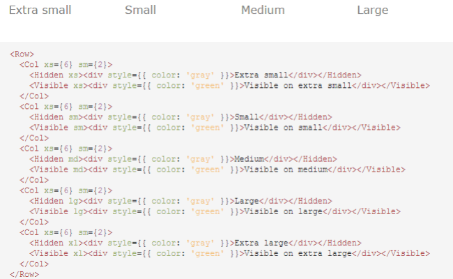 Bootstrap-like Responsive Grid System For React | Reactscript