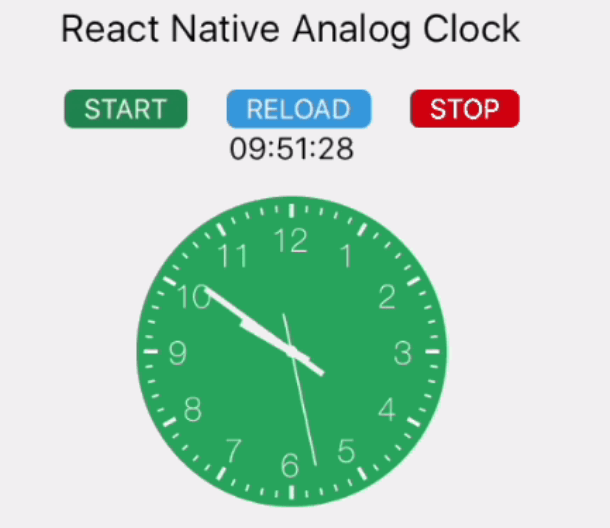 React Native Analog Clock Reactscript