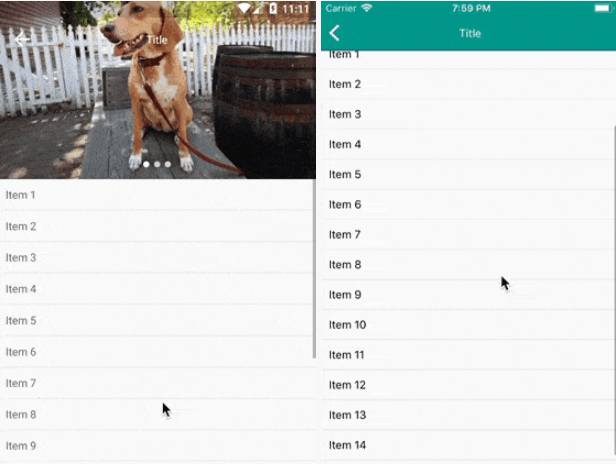 Collapsible Toolbar For React Native Reactscript