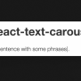React Text Carousel Component | Reactscript