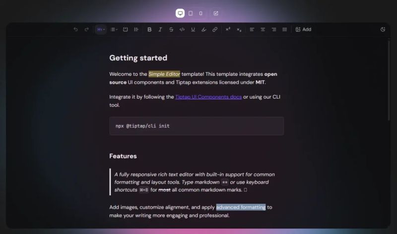 Building Rich Text Editors With React Tiptap Ui Components Reactscript - Geometric Picture Collection - Retina Quality