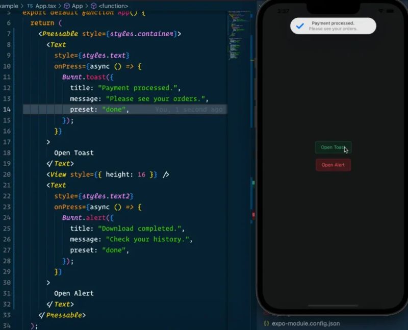 Pure React Native Toast Component Reactscript - Download Amazing Light Design | HD