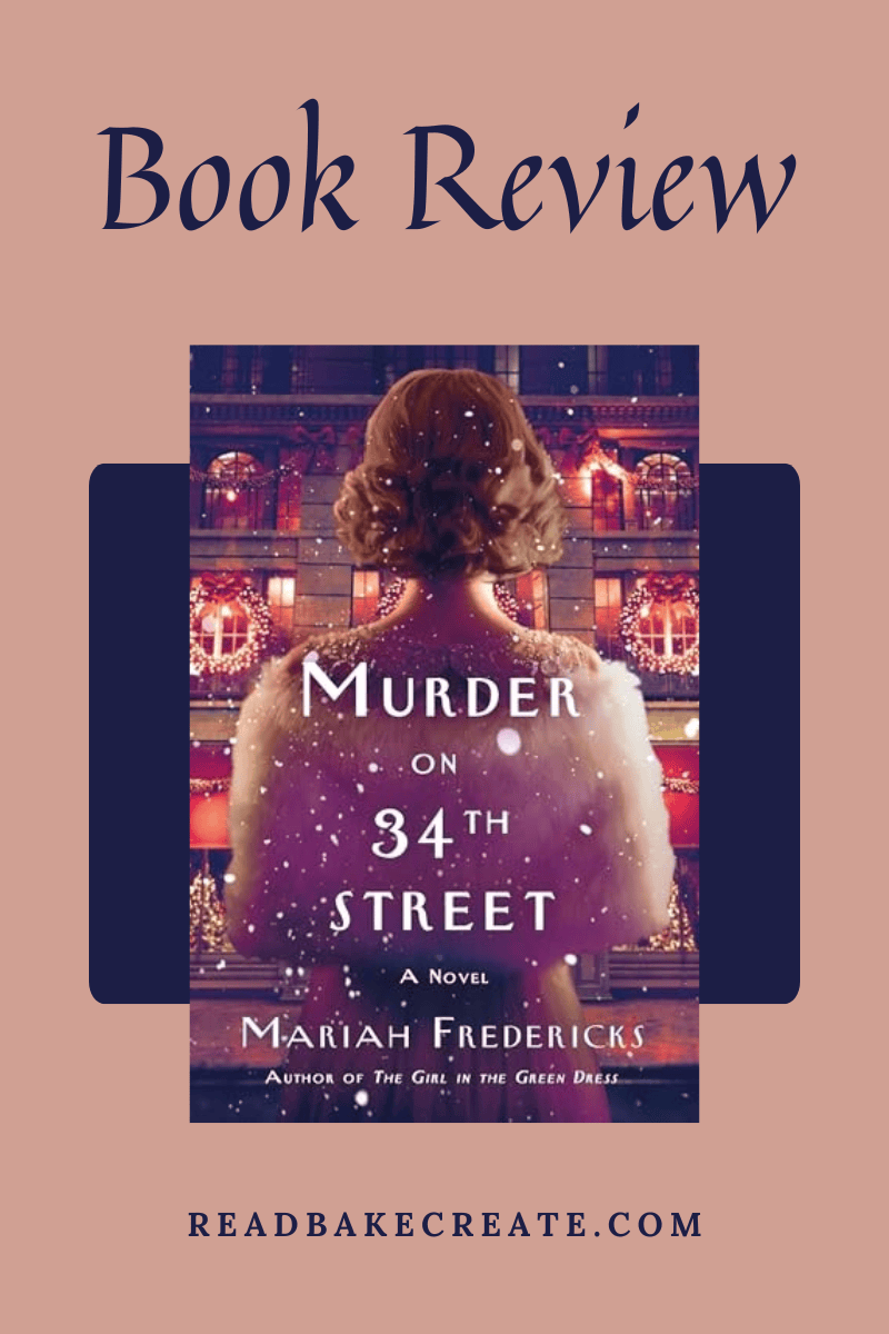 Cover image of Murder on 34th Street by Mariah Fredericks for a book review.