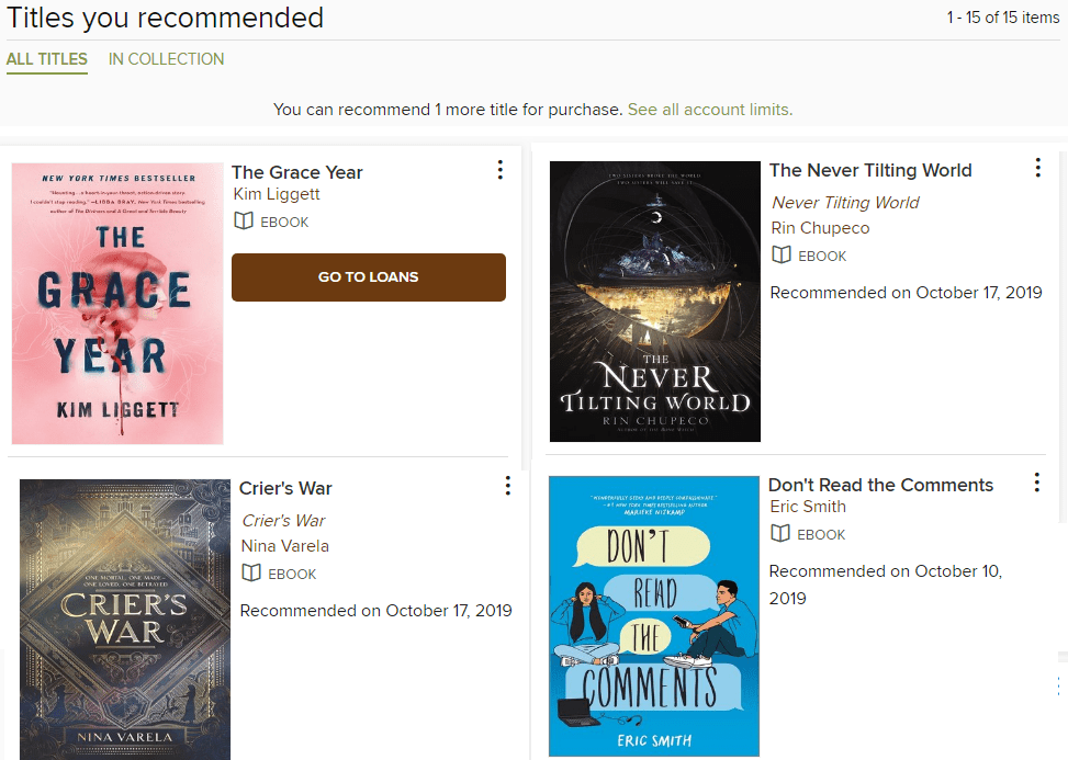Library Recs Oct19