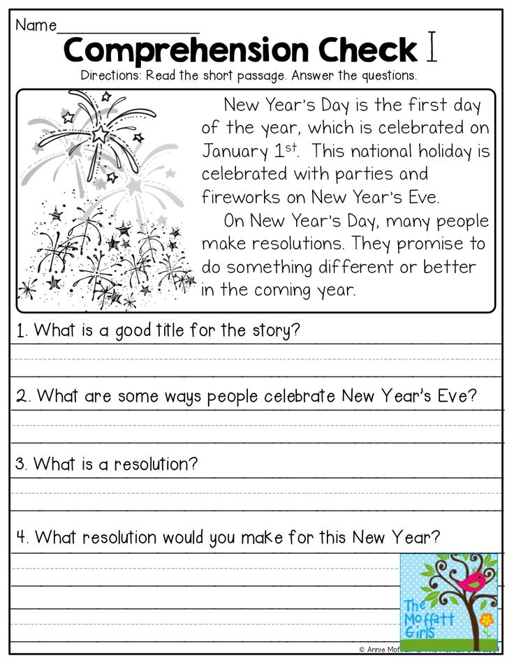 Free reading comprehension worksheets k-12