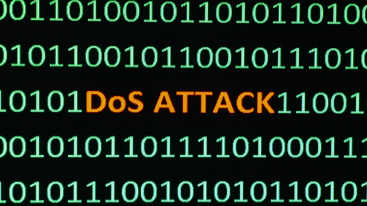 Illustration of a DDoS cyber attack overwhelming a server with traffic