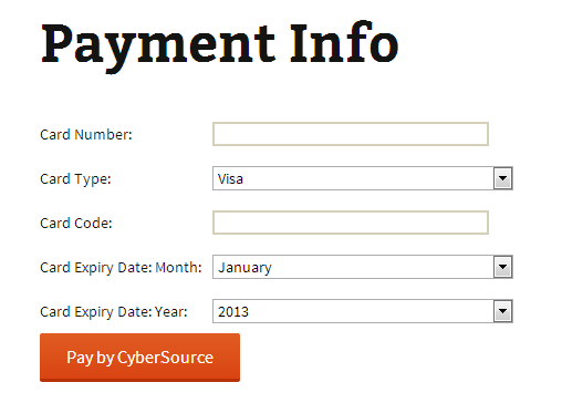 Use the payments api to authorize a payment that you … Cybersource Payment Gateway Wordpress Plugin