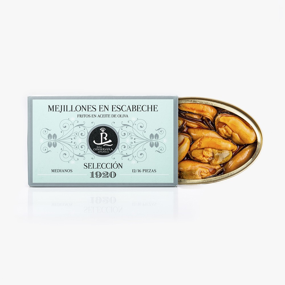 Mejillones fritos en escabeche – Selección 1920