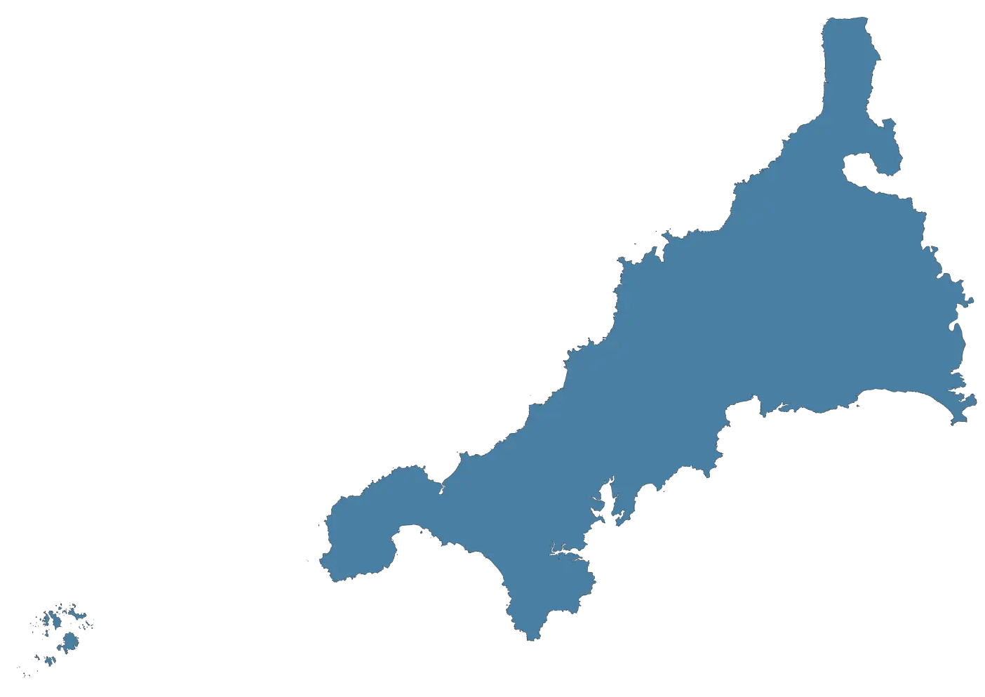Cornwall outline