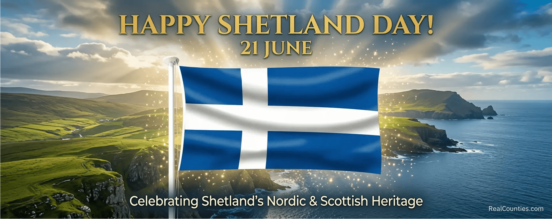 graphic to celebrate Shetland Day.