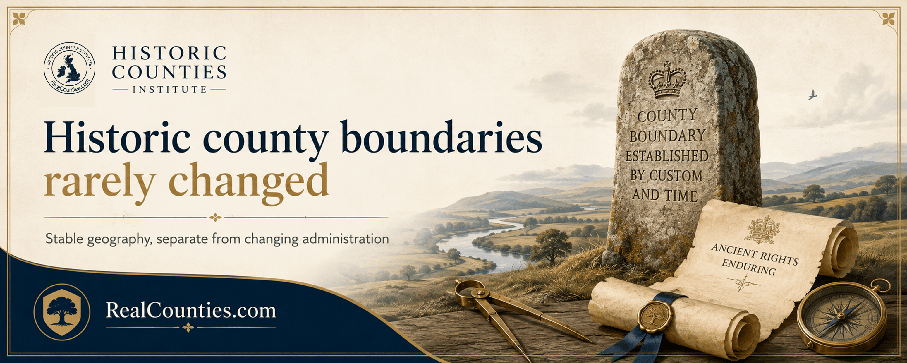 infographic showing that historic county boundaries are mostly stable.