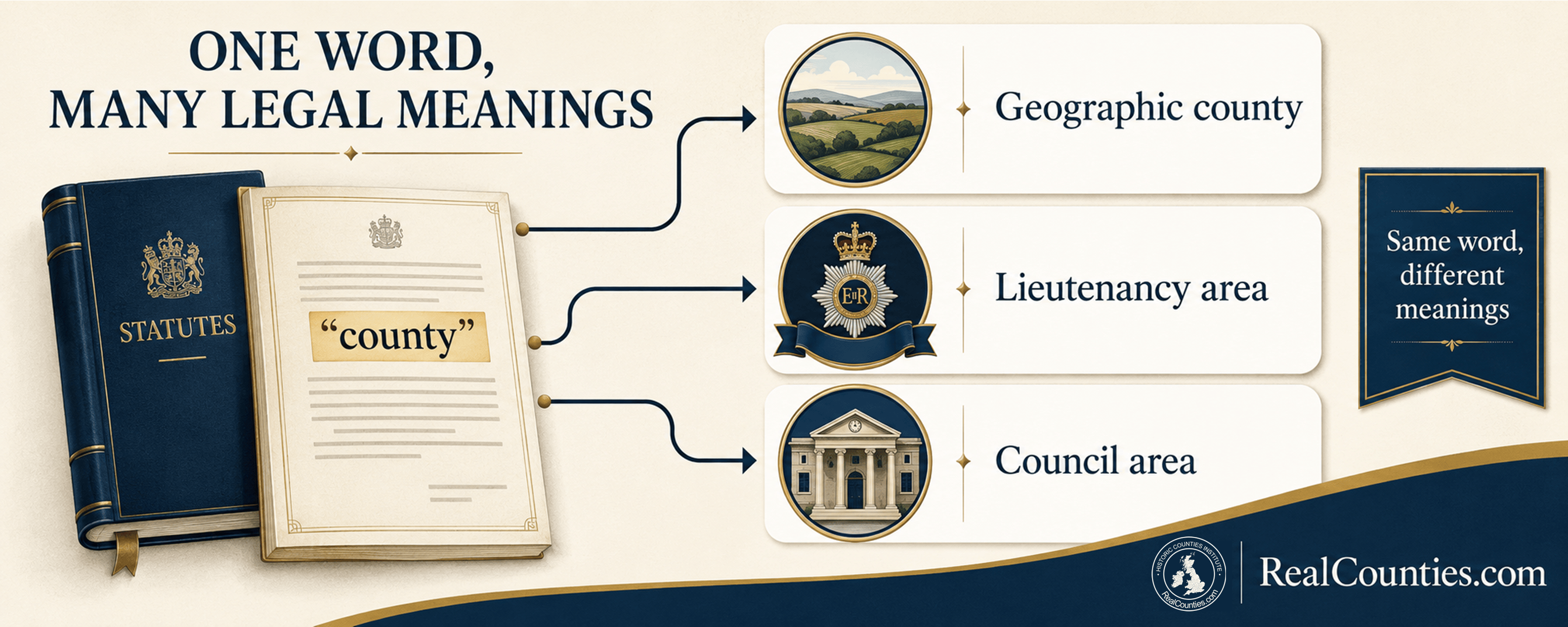 infographic explaining the different legal terms of 'county'.