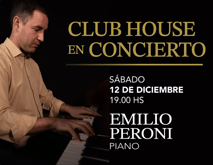 Imagen de la noticia "Club House en Concierto inicia en diciembre con Emilio Peroni" publicada por realidadsm.com