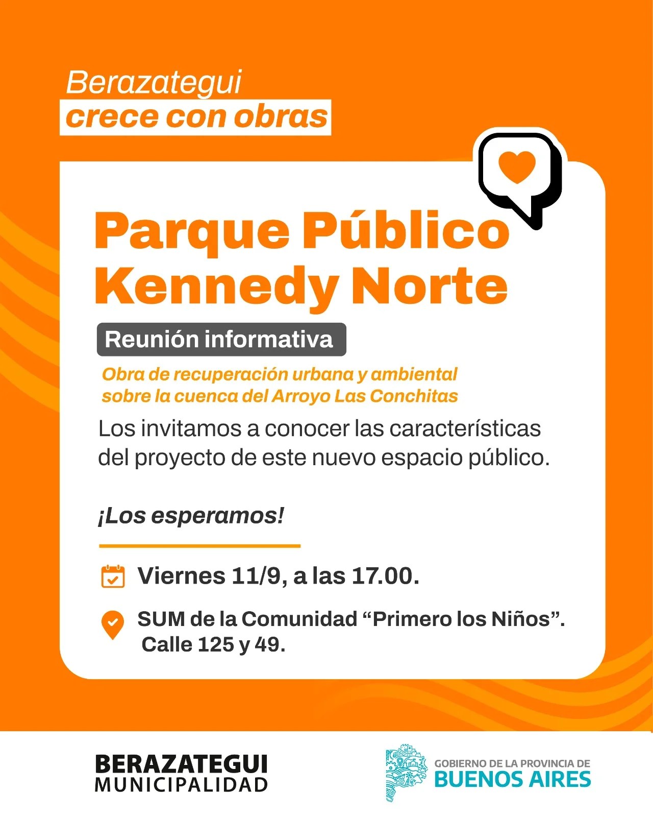 CONVOCAN A REUNIÓN INFORMATIVA PARA CONOCER EL PROYECTO DEL PARQUE PÚBLICO DEL BARRIO KENNEDY NORTE