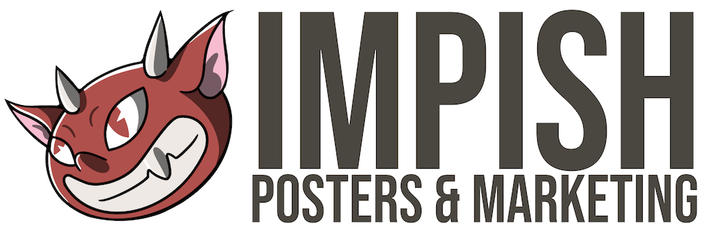 Impish Posters and Marketing's red imp's head logo.