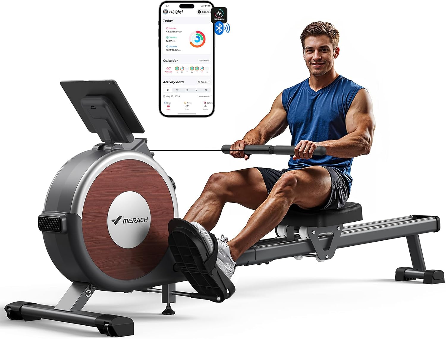 Merach Rowing Machines For Home, Magnetic Rowing Machine Wit…