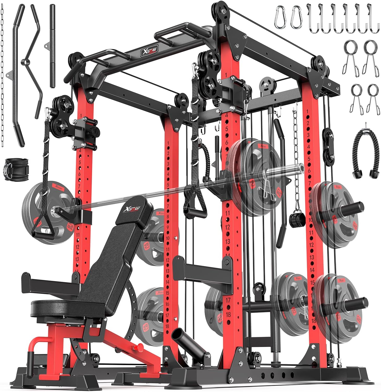 Power Rack Power Cages Multi-Function Squat Rack With Cable …