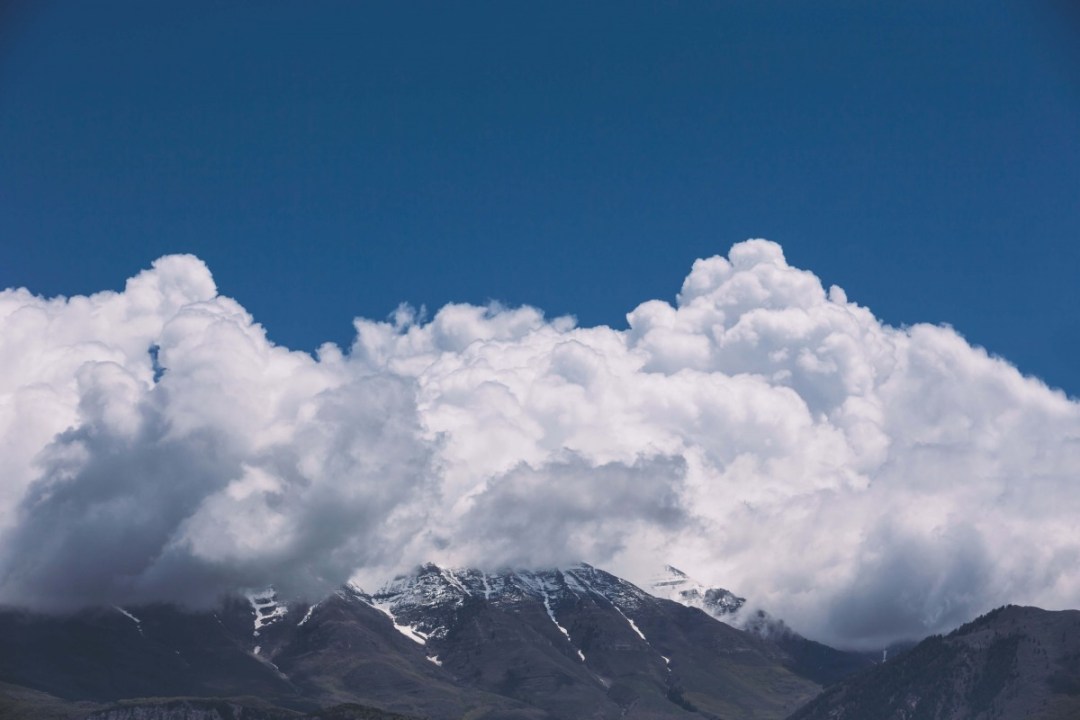 whipped mountain clouds