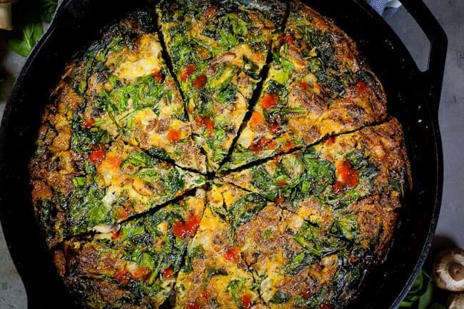 images Cast Iron Quiche No Crust crustless spinach quiche paleo