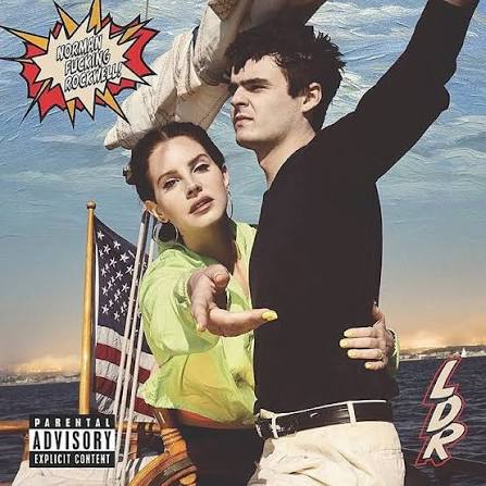 Lana Del Rey and Jack Antonoff on the cover of Norman Fucking Rockwell!, 2019