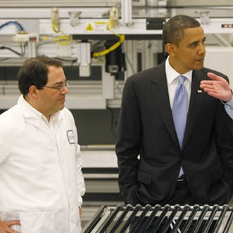 Solyndra's Ben Bierman with President Barack Obama