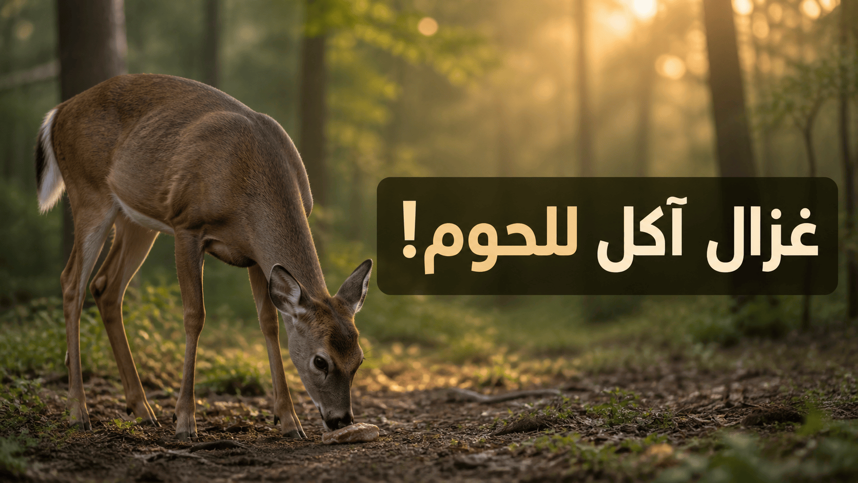 غزال آكل للحوم مثال على الحيوانات العاشبة التي قد تأكل اللحوم