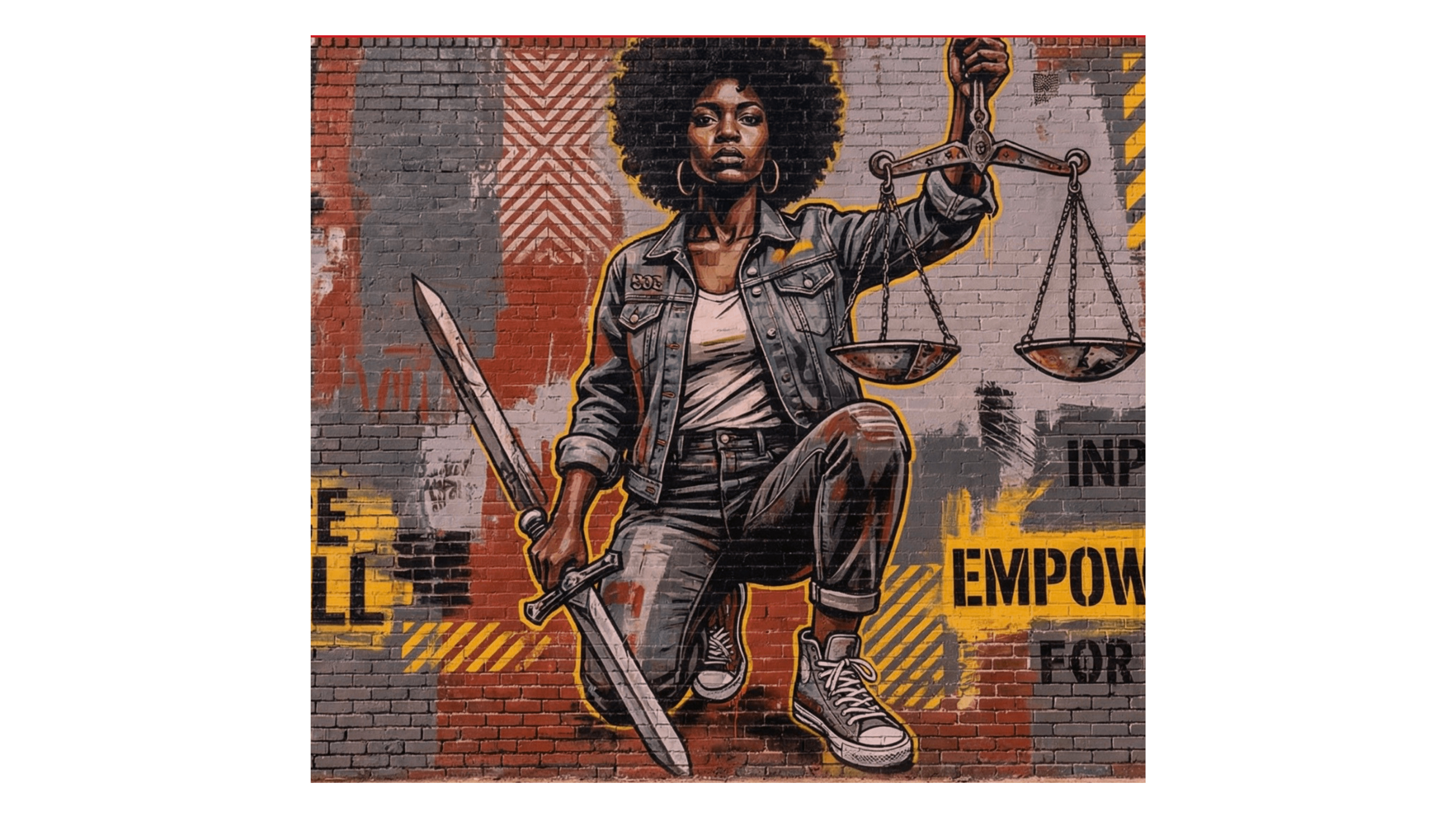 Woman holding justice scales