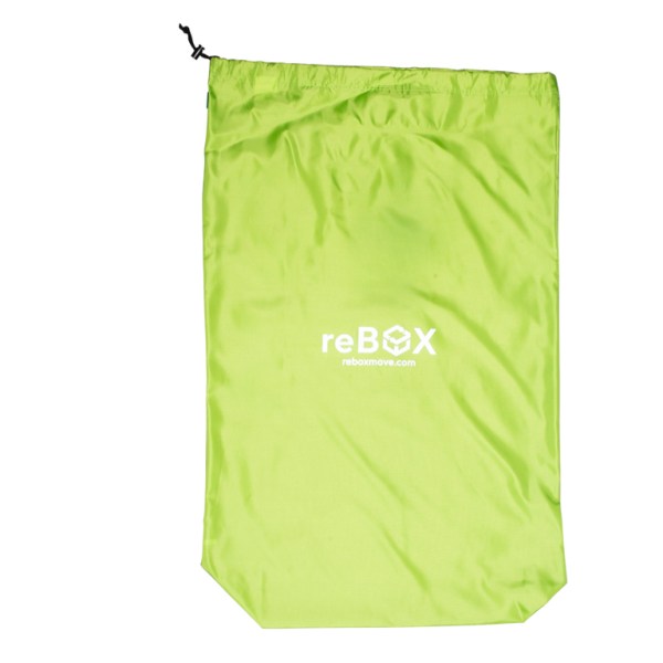 heavy weight polyester bag with drawstring lying flat