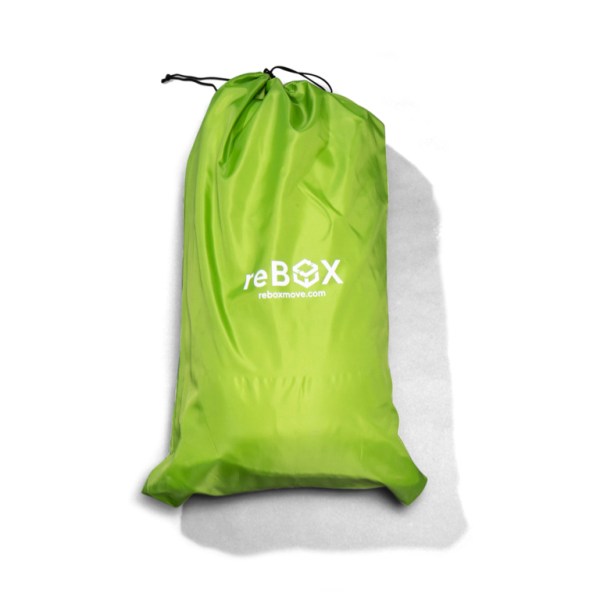 polyester bedding bag with drawstring closed full of a king size bedding kit