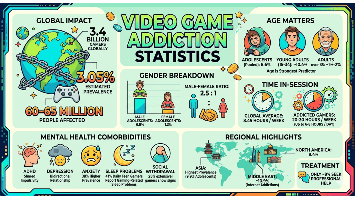 Video Game Addiction Statistics 2026 Video Game Addiction Statistics 2026 